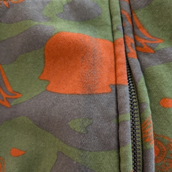 Von Dutch Orange and Green Camouflage Zip-Up XS - Picture 8 of 11